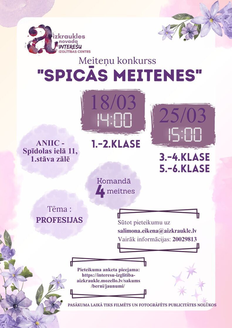 Meiteņu konkurss "Spicās meitenes" 2026