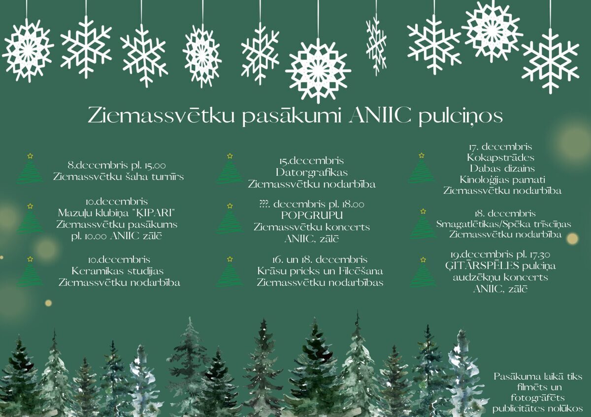 Ziemassvētku pasākumi ANIIC pulciņos